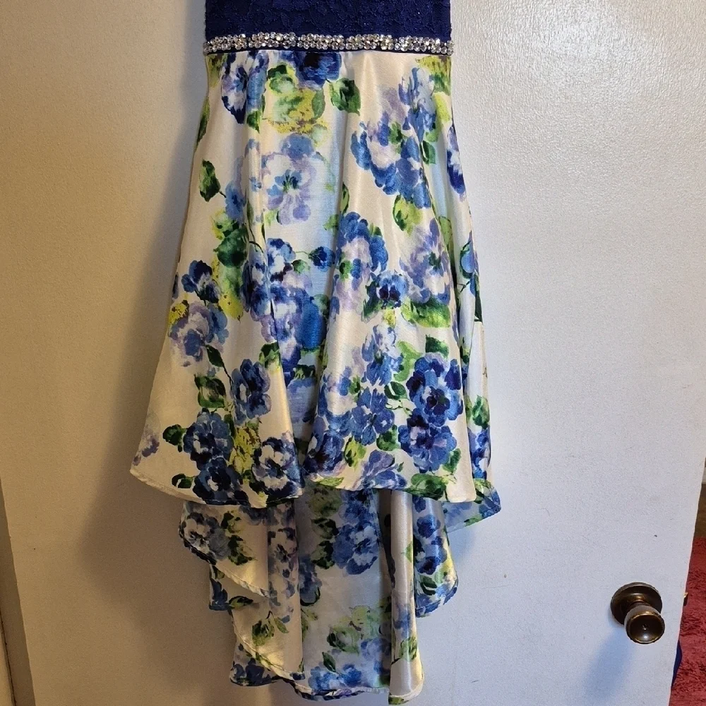 Xtraordinary Blue and White Ruffled Tiered Sundress